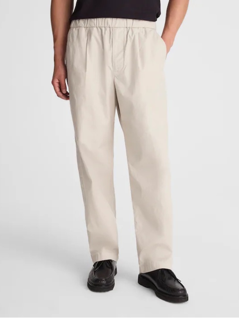 NWT Madewell Pleated Poplin Pull-On Pant Form Grey Size Medium